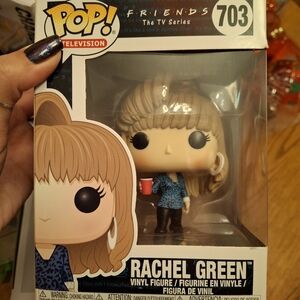 Funko Pop Rachel Green with Blue Outfit and Blonde Hair